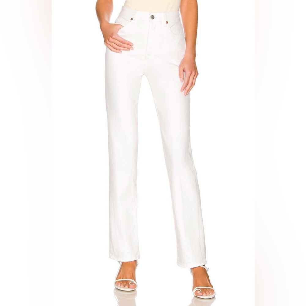 AG Alexxis High Waist Straight Leg Jean Authentic White size 31 *pre-own…